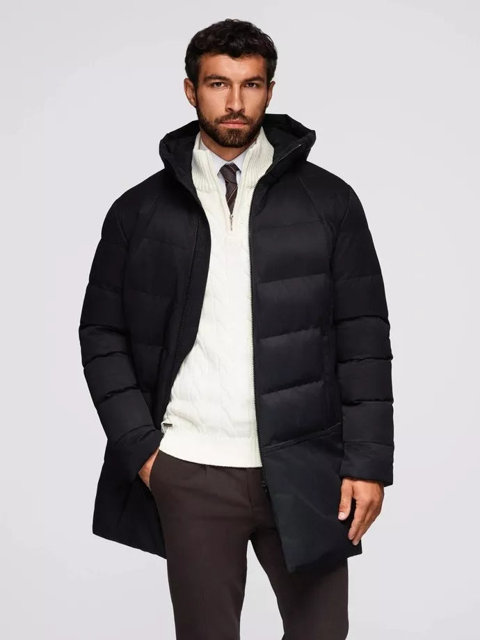 Men's winter black jacket Alf