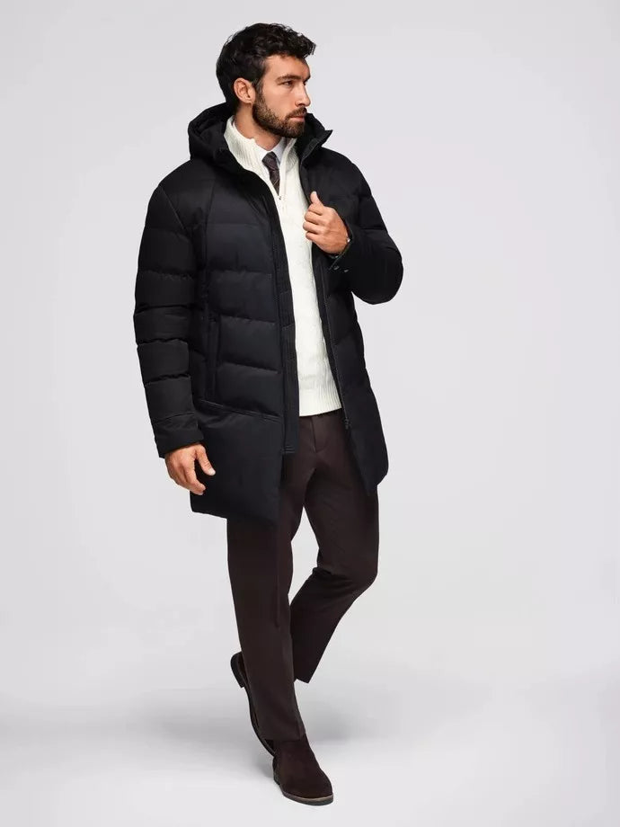 Men's winter black jacket Alf