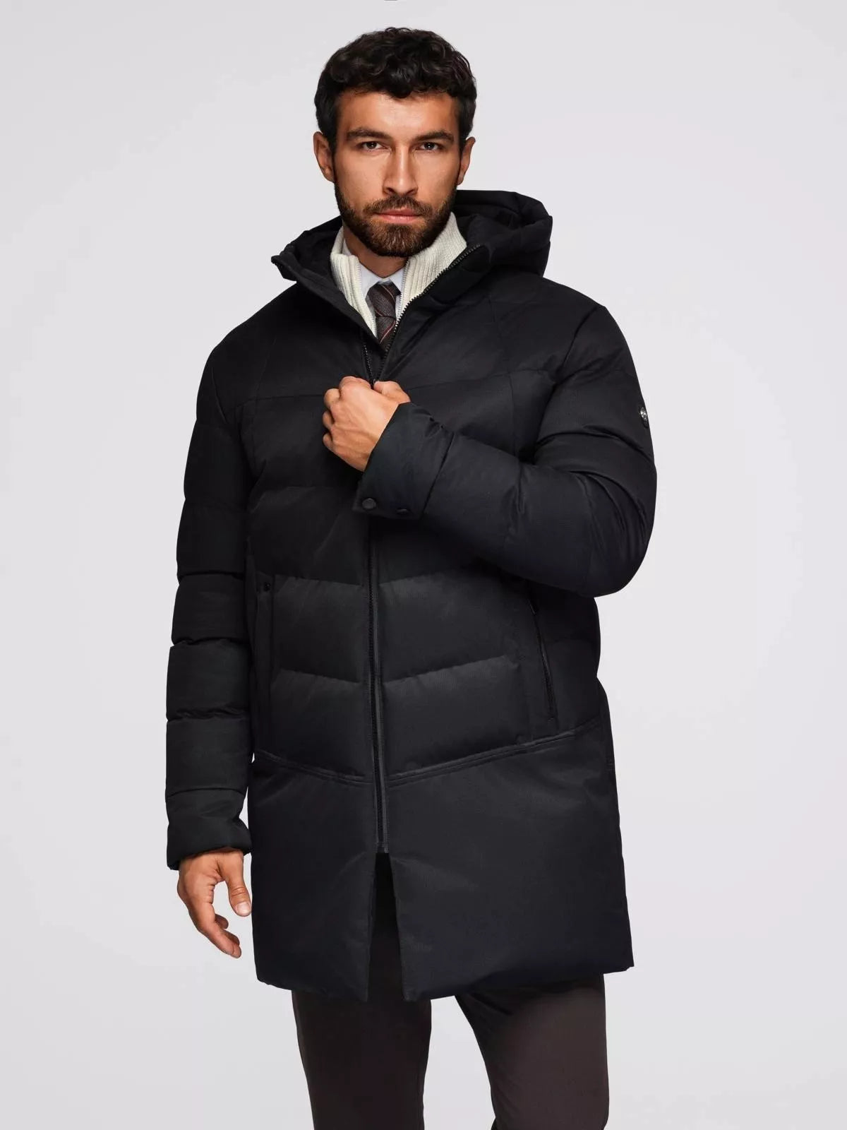 Men's winter black jacket Alf