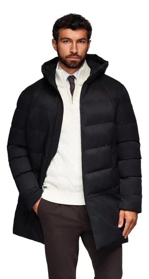 Men's winter black jacket Alf