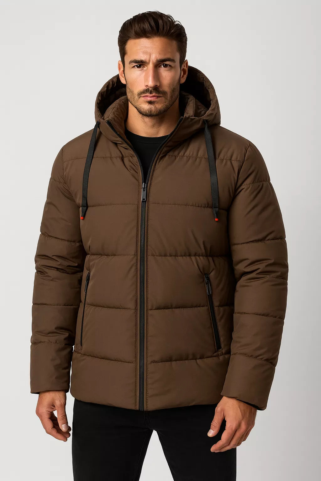 Men's brown winter jacket Nevex