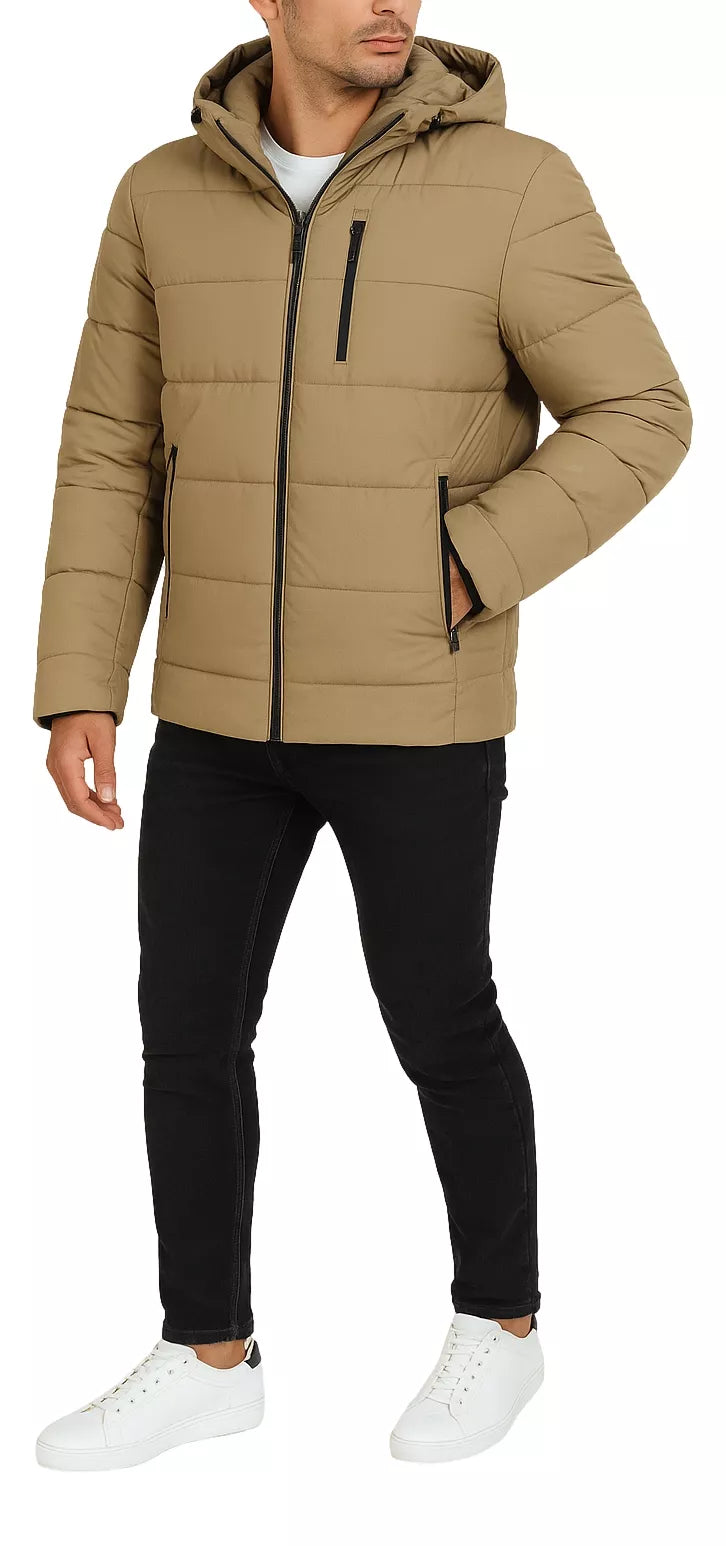 Men's winter light brown jacket Nevan