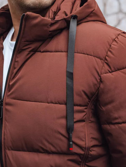 Men's dark brown winter jacket Nevex