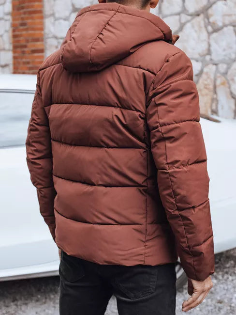 Men's dark brown winter jacket Nevex