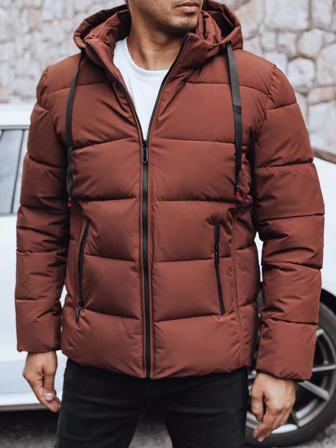 Men's dark brown winter jacket Nevex