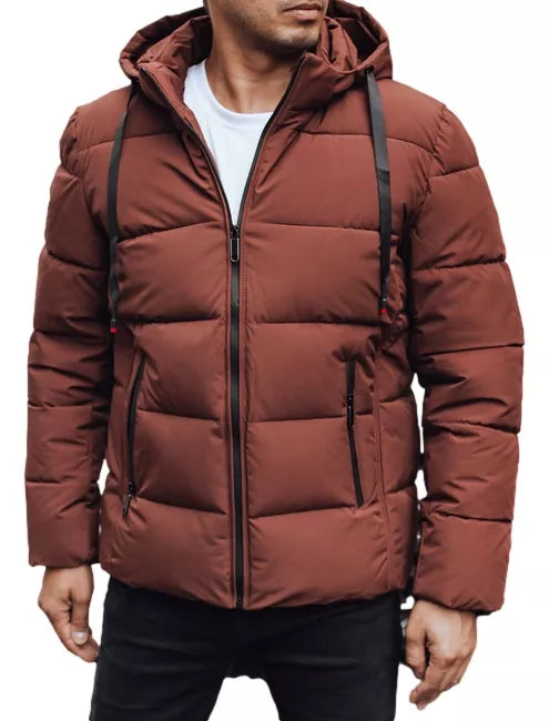 Men's dark brown winter jacket Nevex