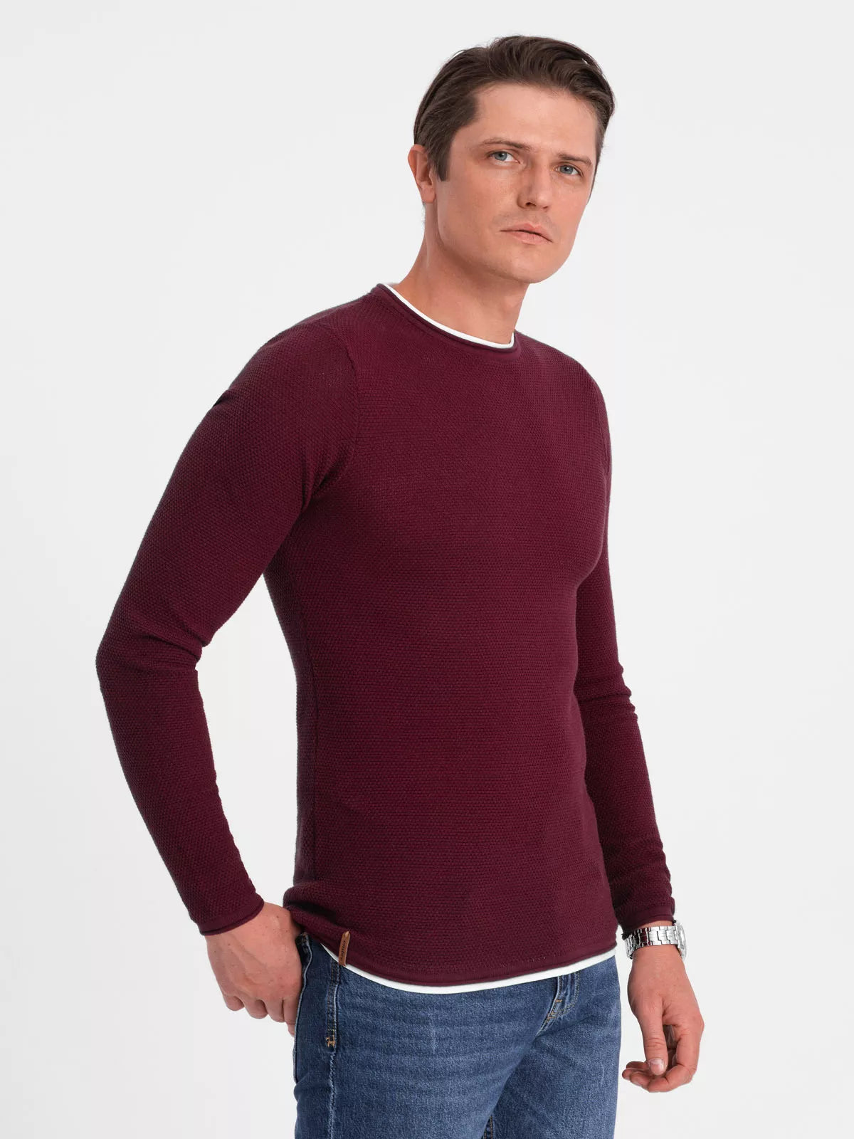 Men's burgundy sweater Finn