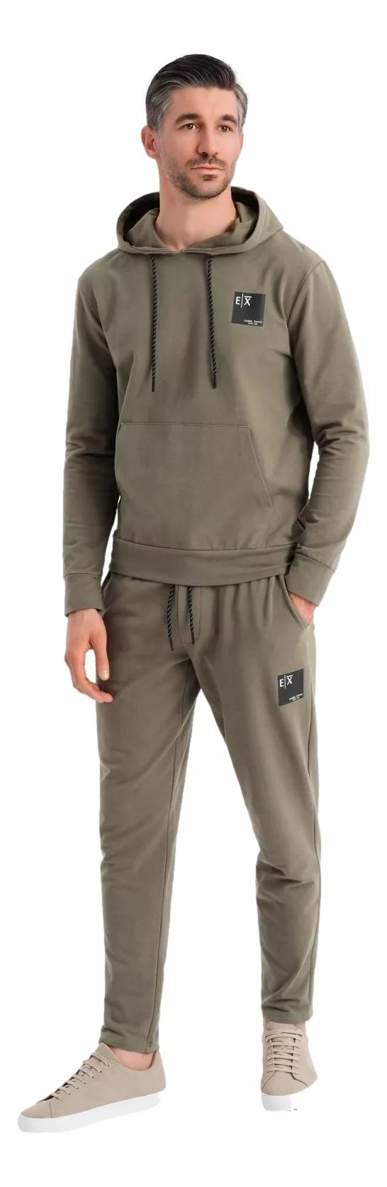Men's khaki-colored casual set Denat