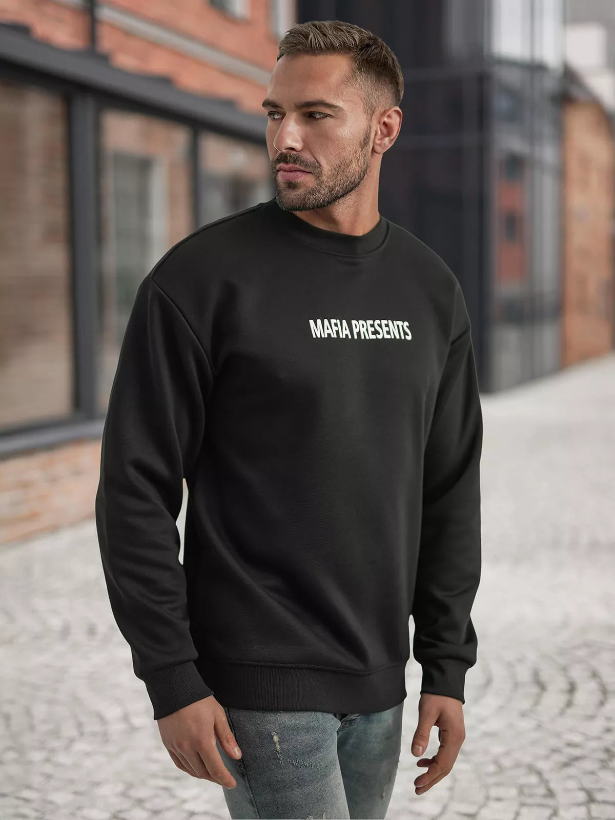 Men's black hoodie Mafia