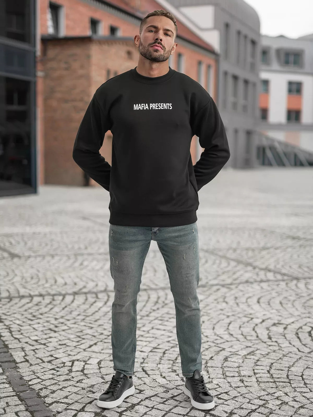 Men's black hoodie Mafia