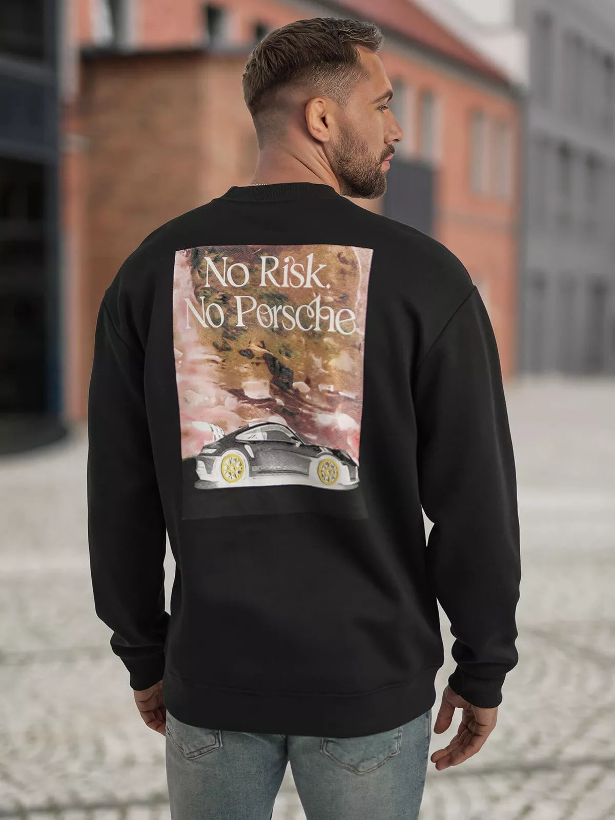 Men's black hoodie Risk