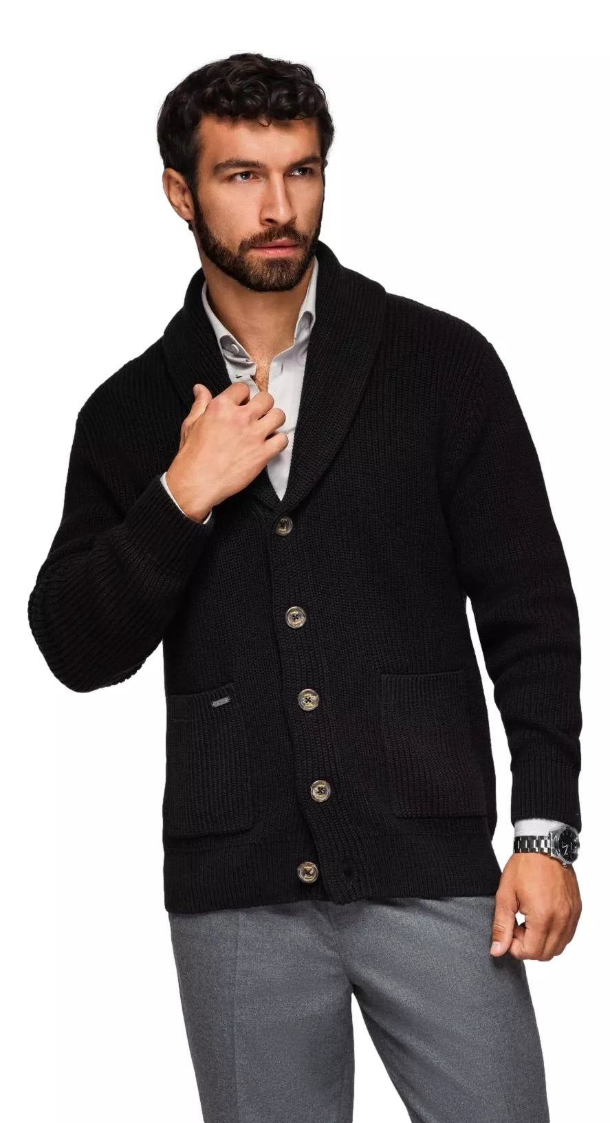 Men's black sweater Roy