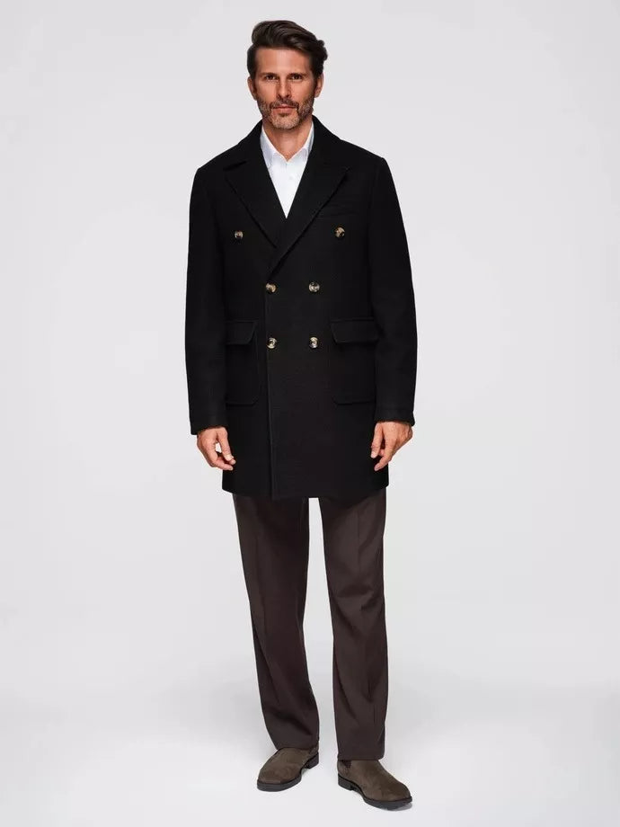 Men's black coat Elegant