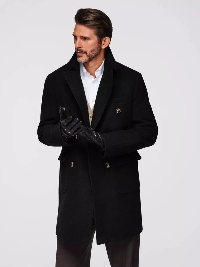 Men's black coat Elegant