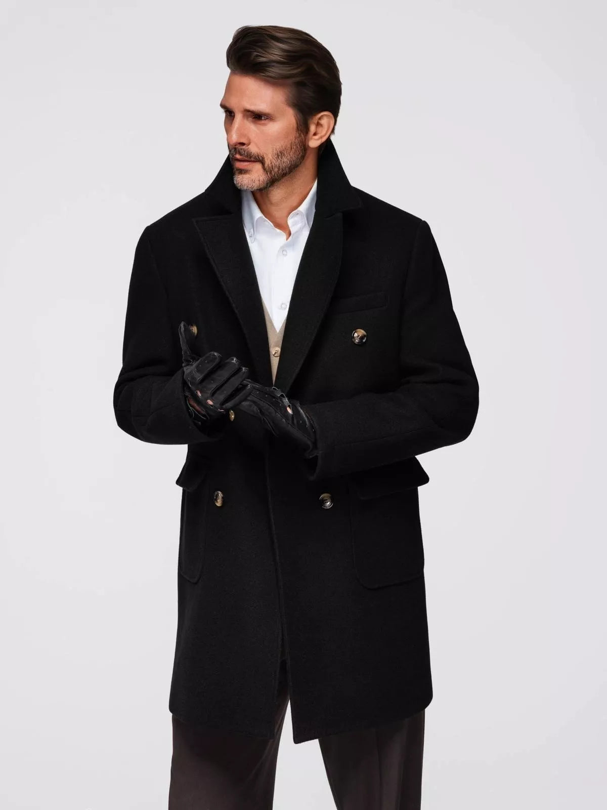 Men's black coat Elegant