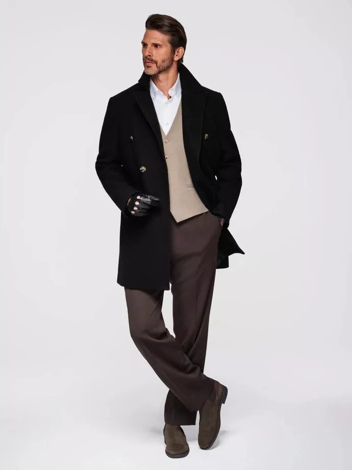Men's black coat Elegant