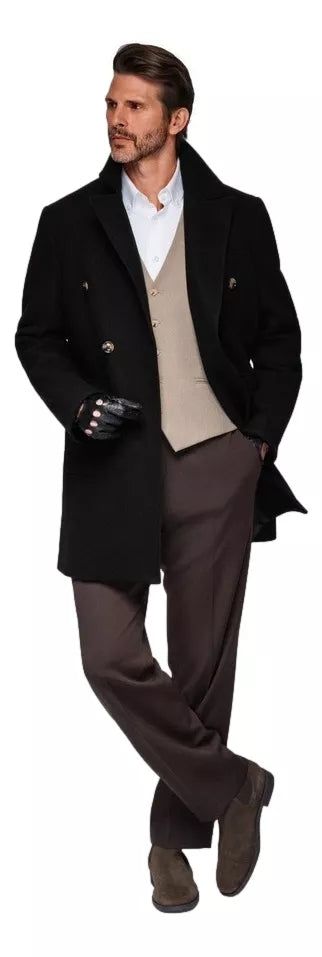 Men's black coat Elegant