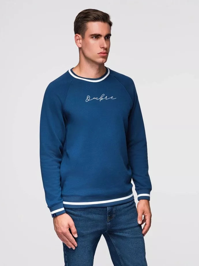 Men's dark blue Ombre sweater