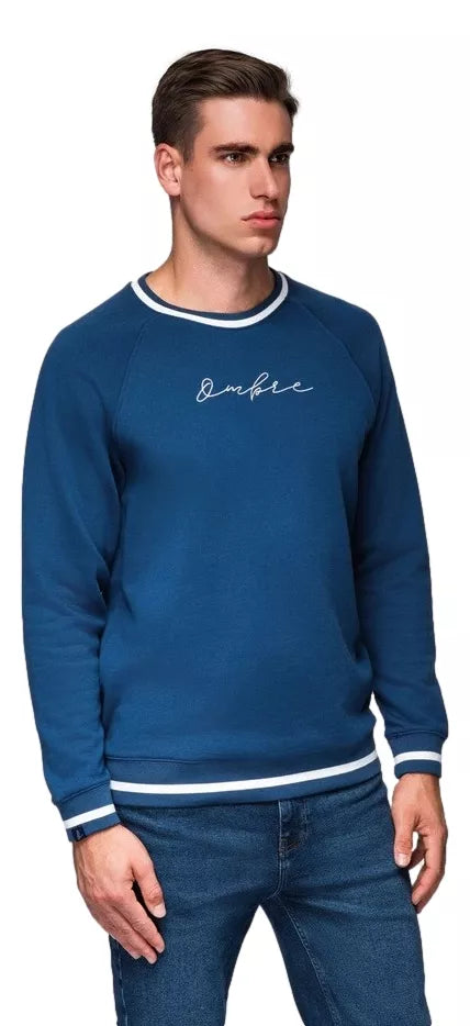 Men's dark blue Ombre sweater