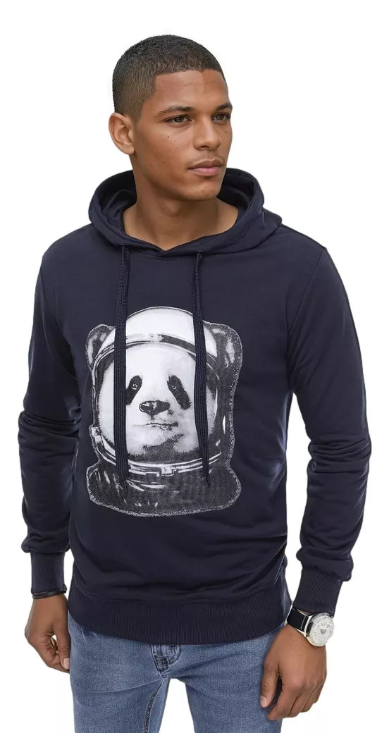 Men's dark blue sweater Panda
