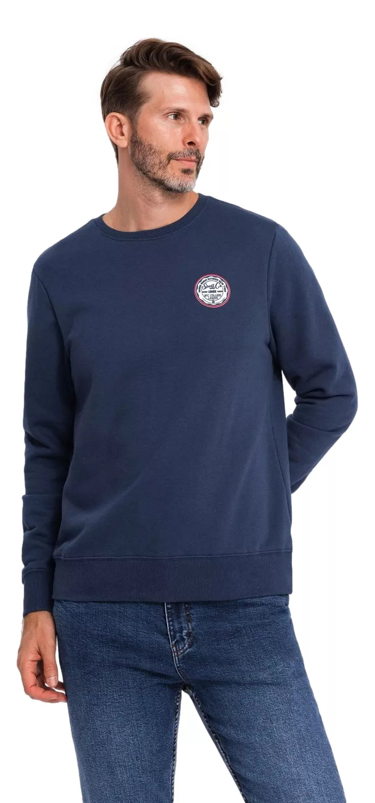 Men's navy blue sweater Solan