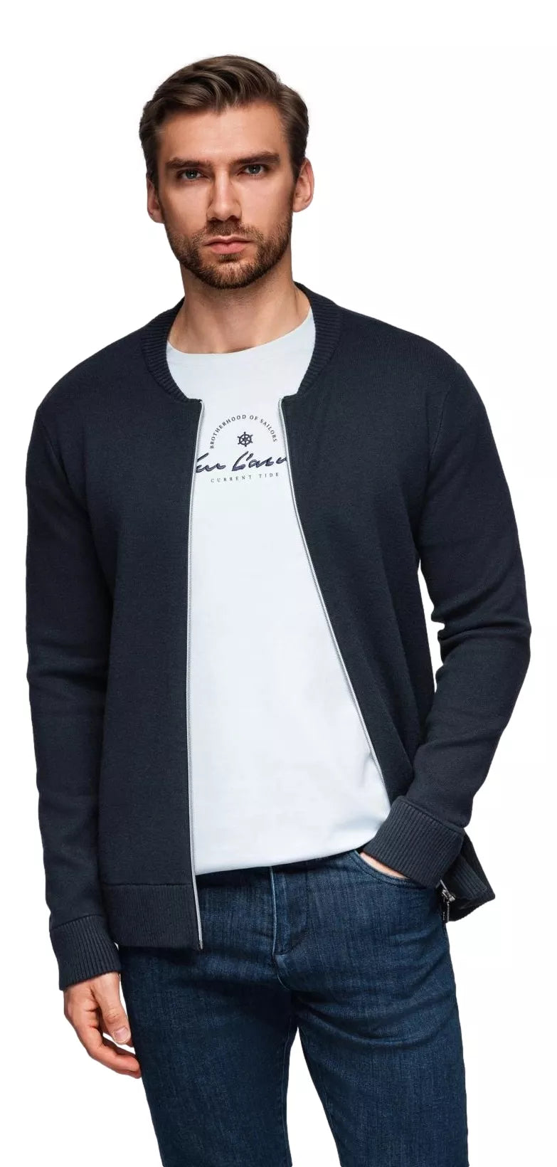 Men's navy blue sweater Airin 