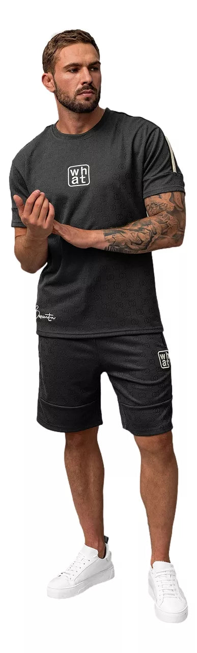 Men's dark gray suit What