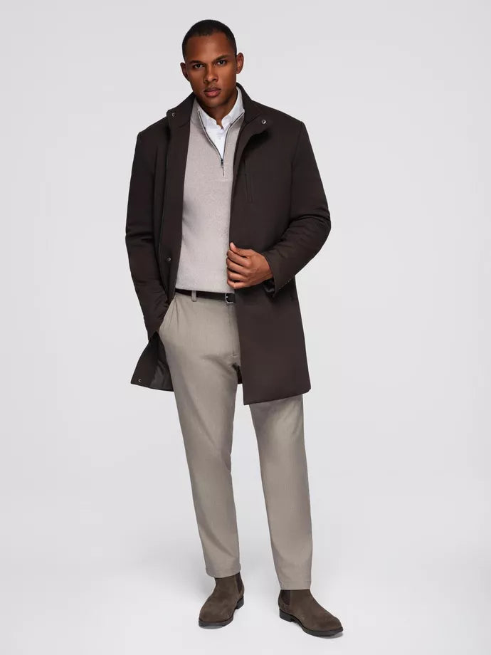 Men's dark brown coat Alpi