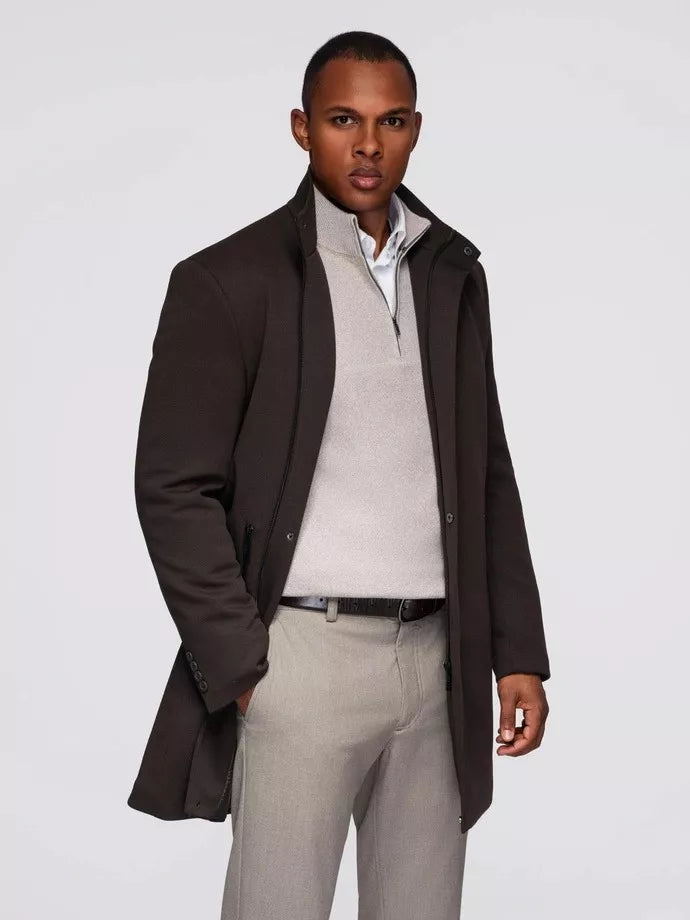 Men's dark brown coat Alpi