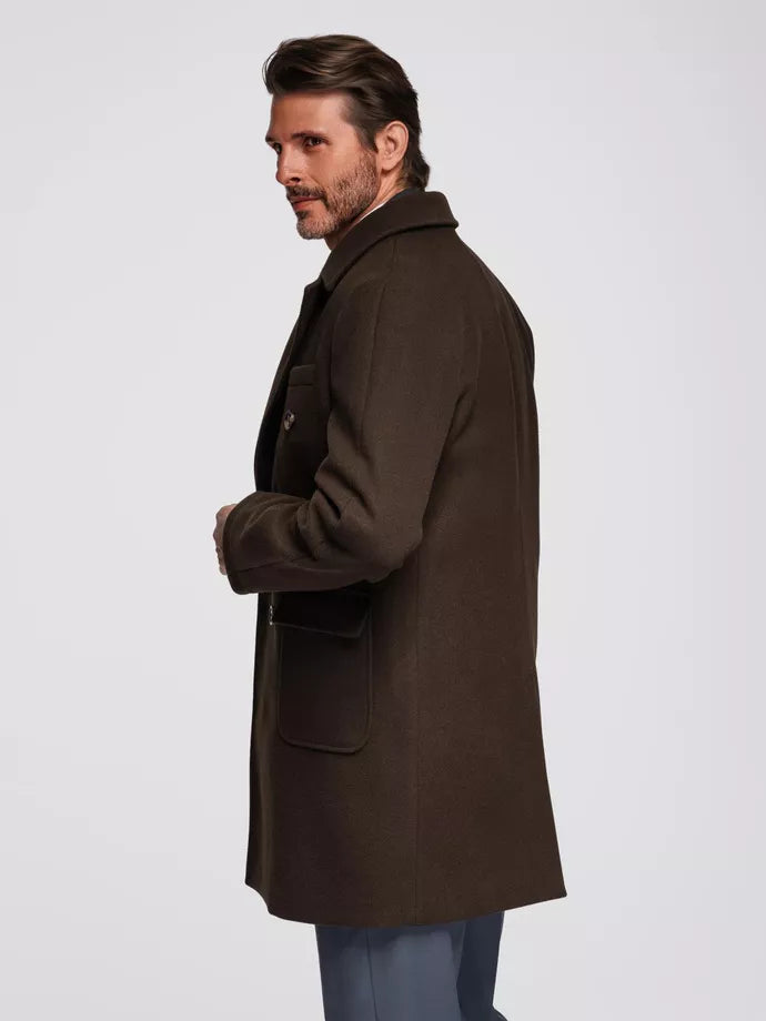 Men's dark brown coat Elegant