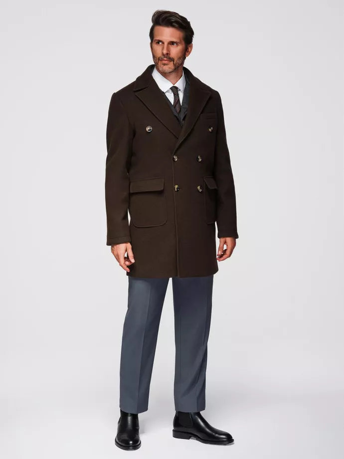 Men's dark brown coat Elegant