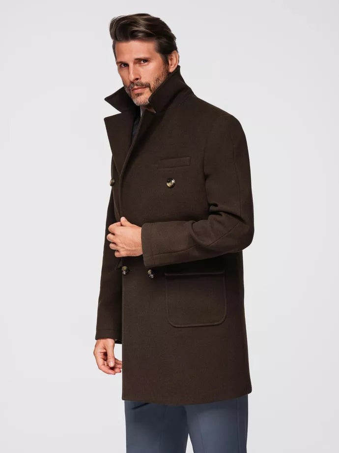 Men's dark brown coat Elegant