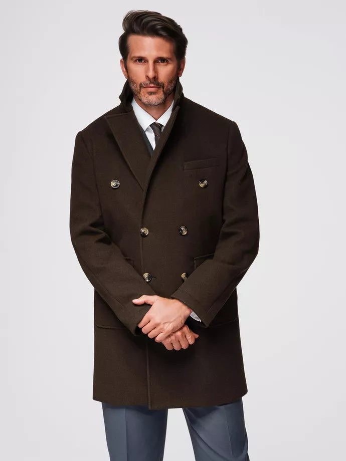 Men's dark brown coat Elegant