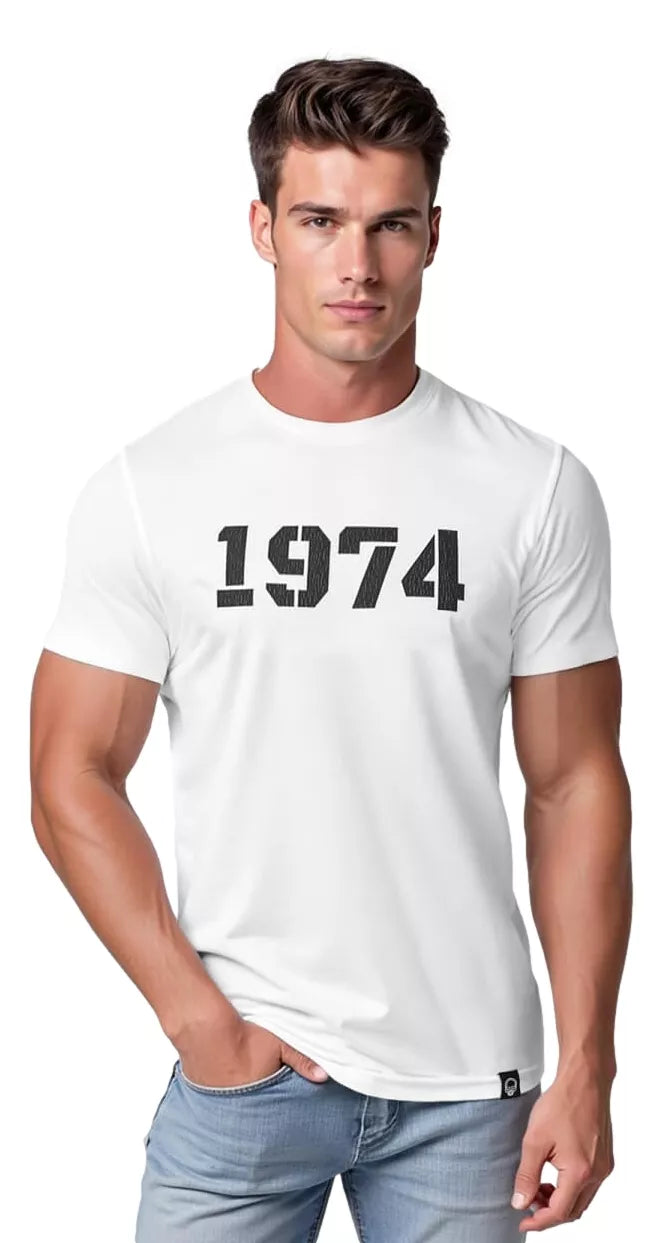 Men's white T-shirt Number