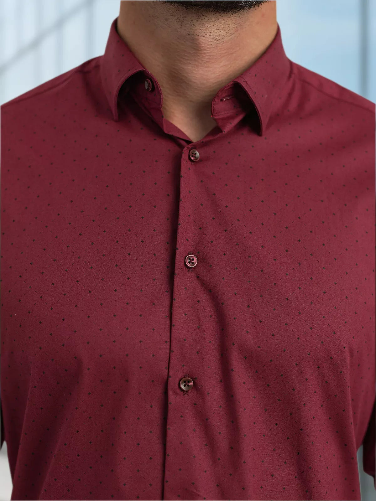 Men's burgundy shirt Royal