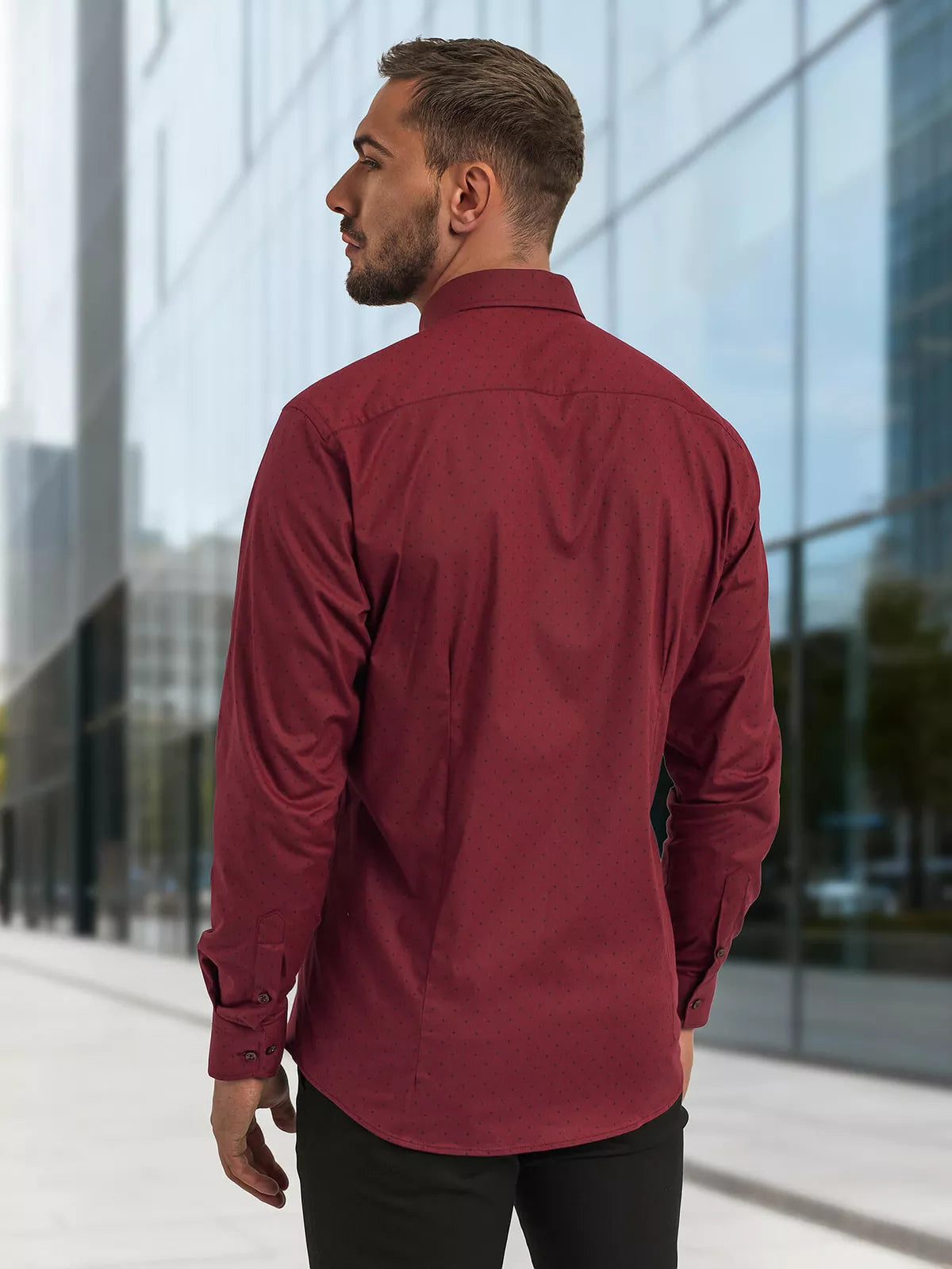 Men's burgundy shirt Royal