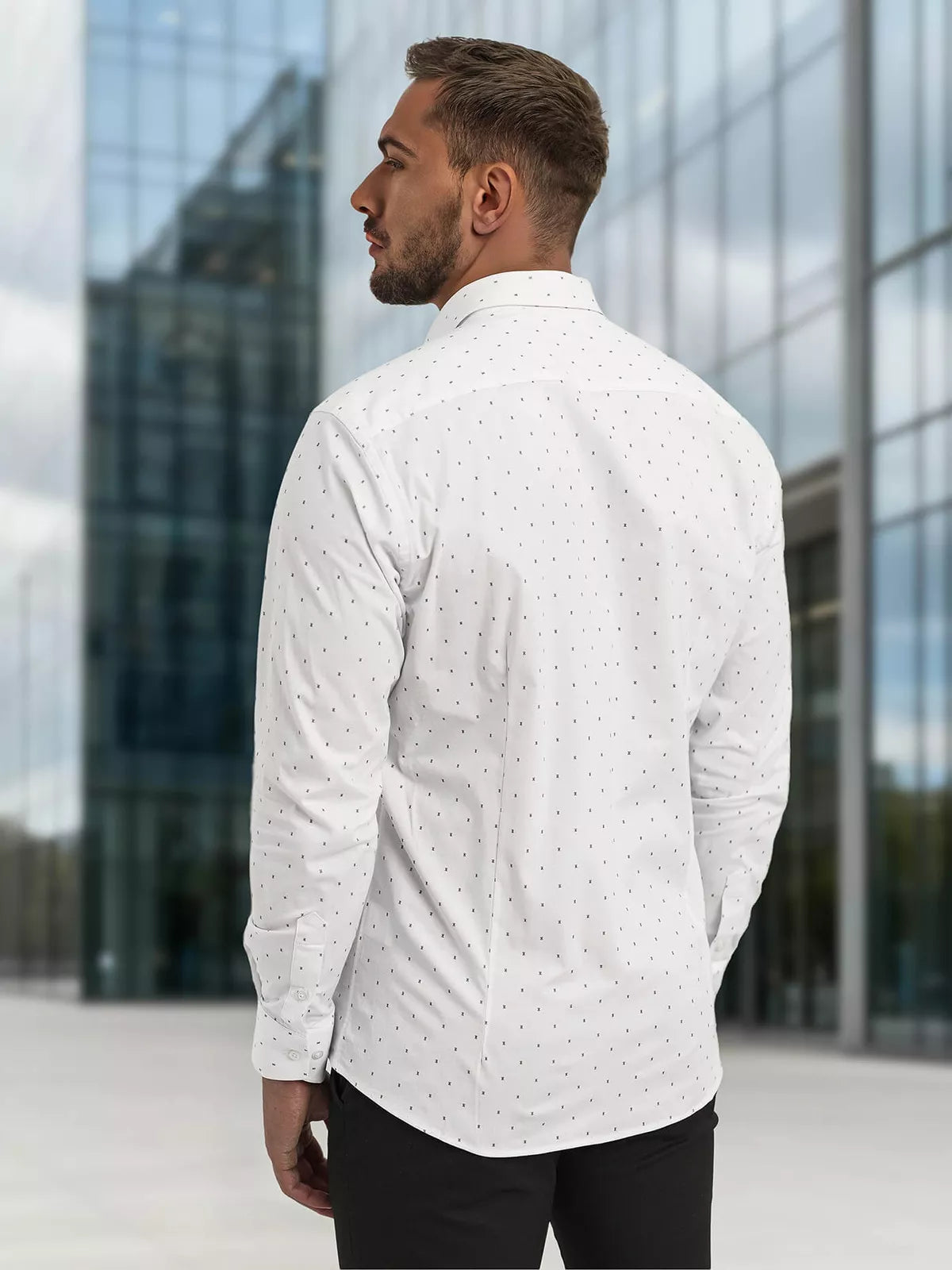 Men's white shirt Royal