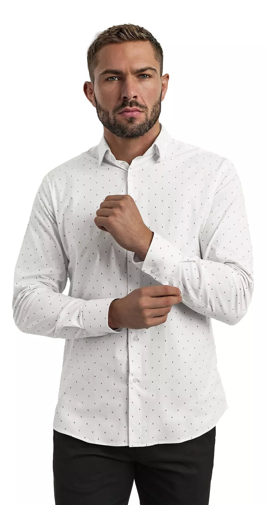 Men's white shirt Royal