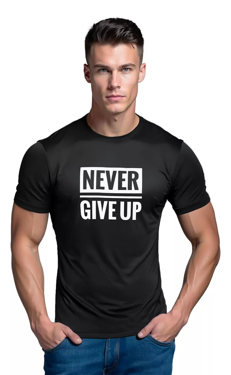 Men's black T-shirt Stay strong