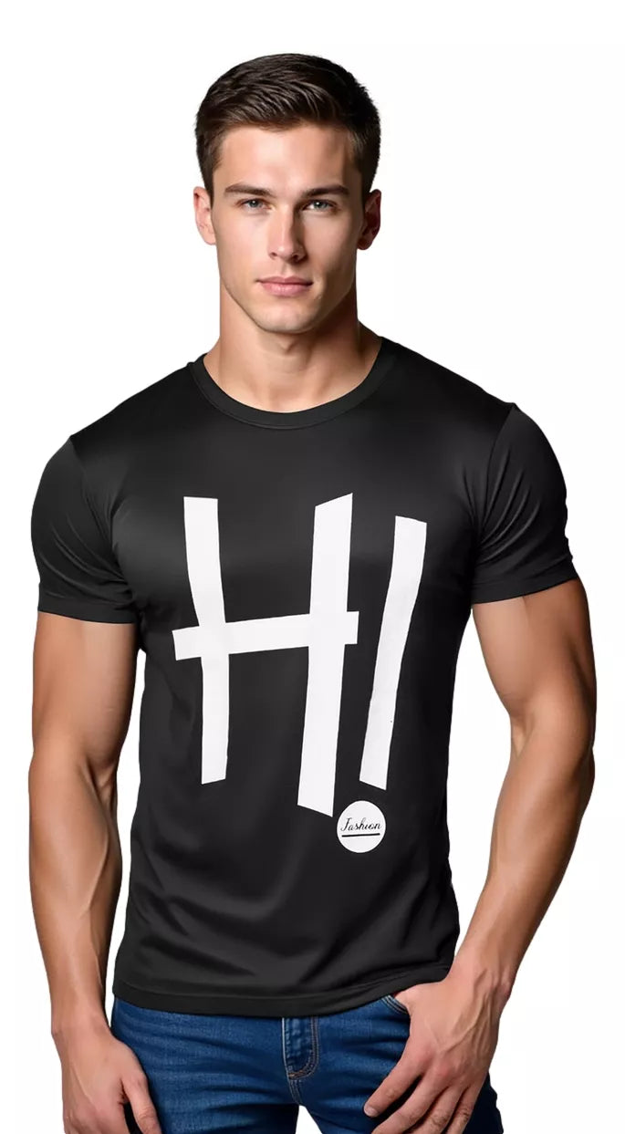 Men's black T-shirt Hi
