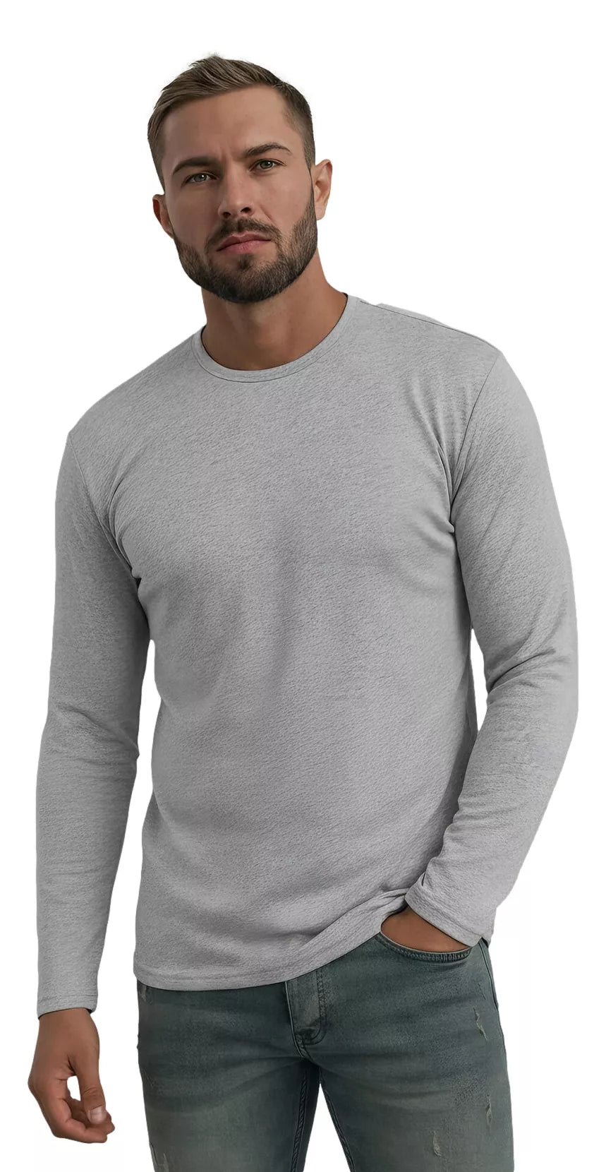 Men's gray T-shirt Rojo