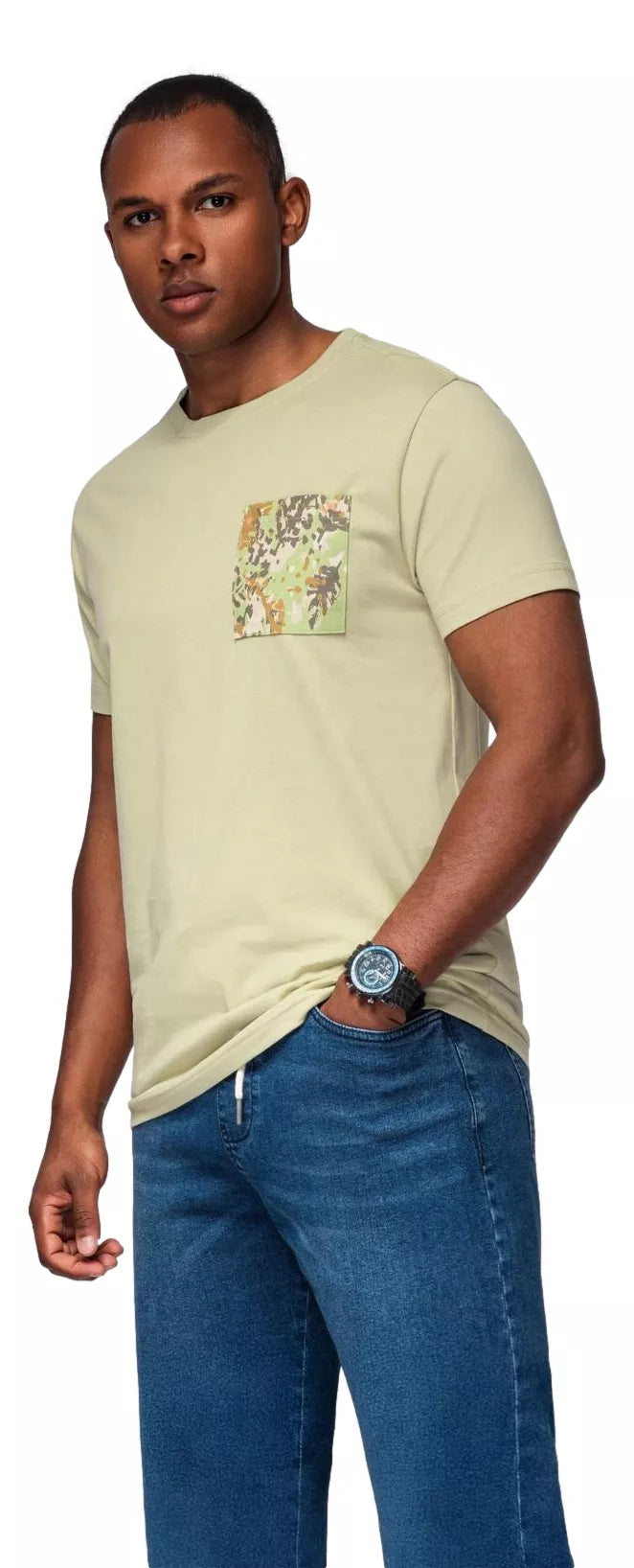 Men's light green T-shirt David