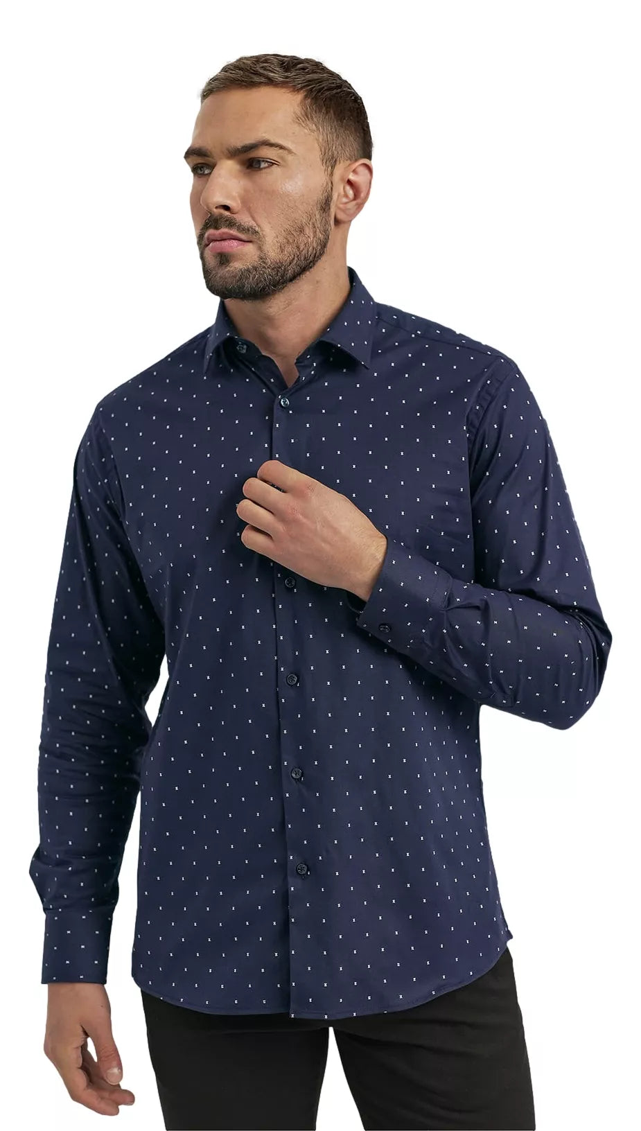 Men's navy blue shirt Royal