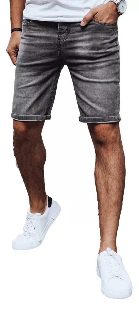 Men's dark gray denim shorts Gun