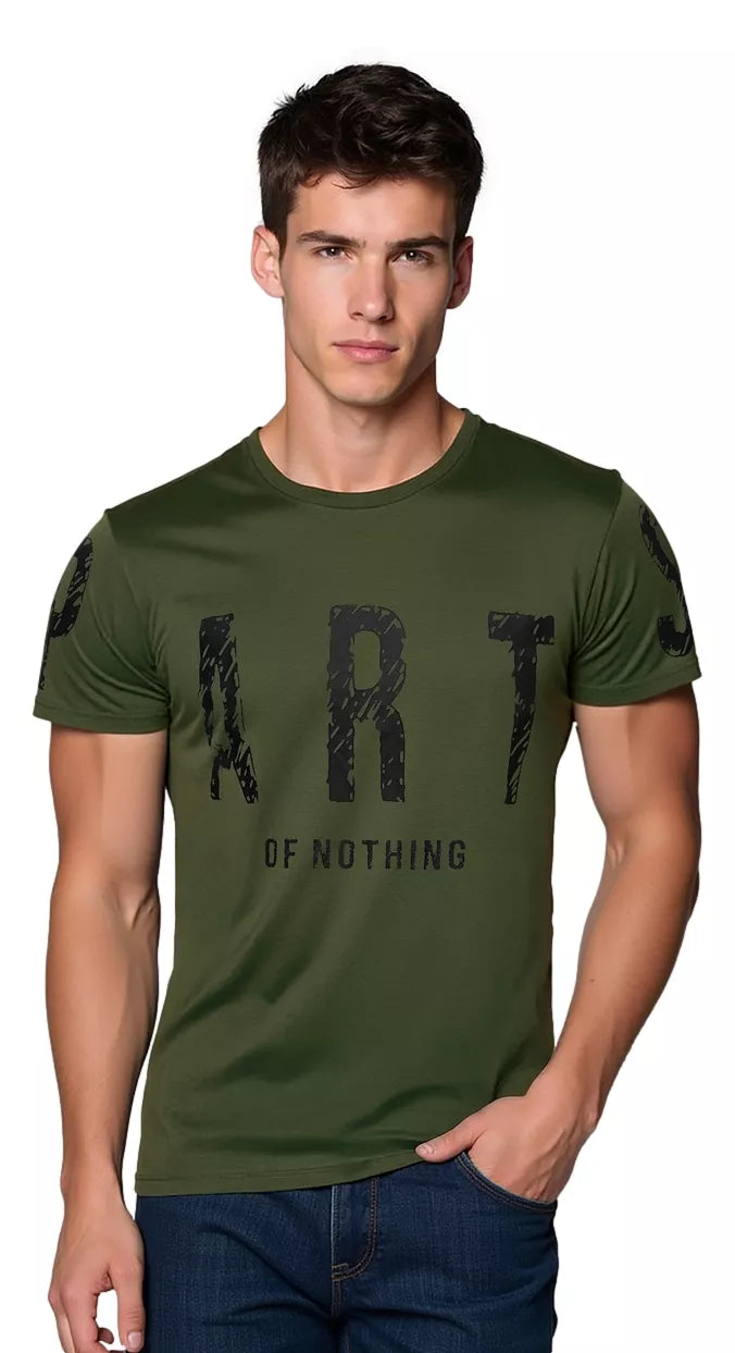 Men's khaki T-shirt Part