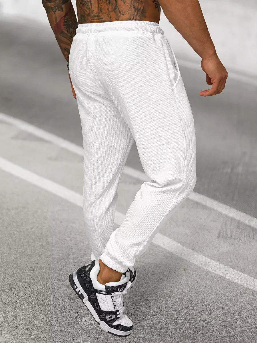 Men's white Icon sweatpants