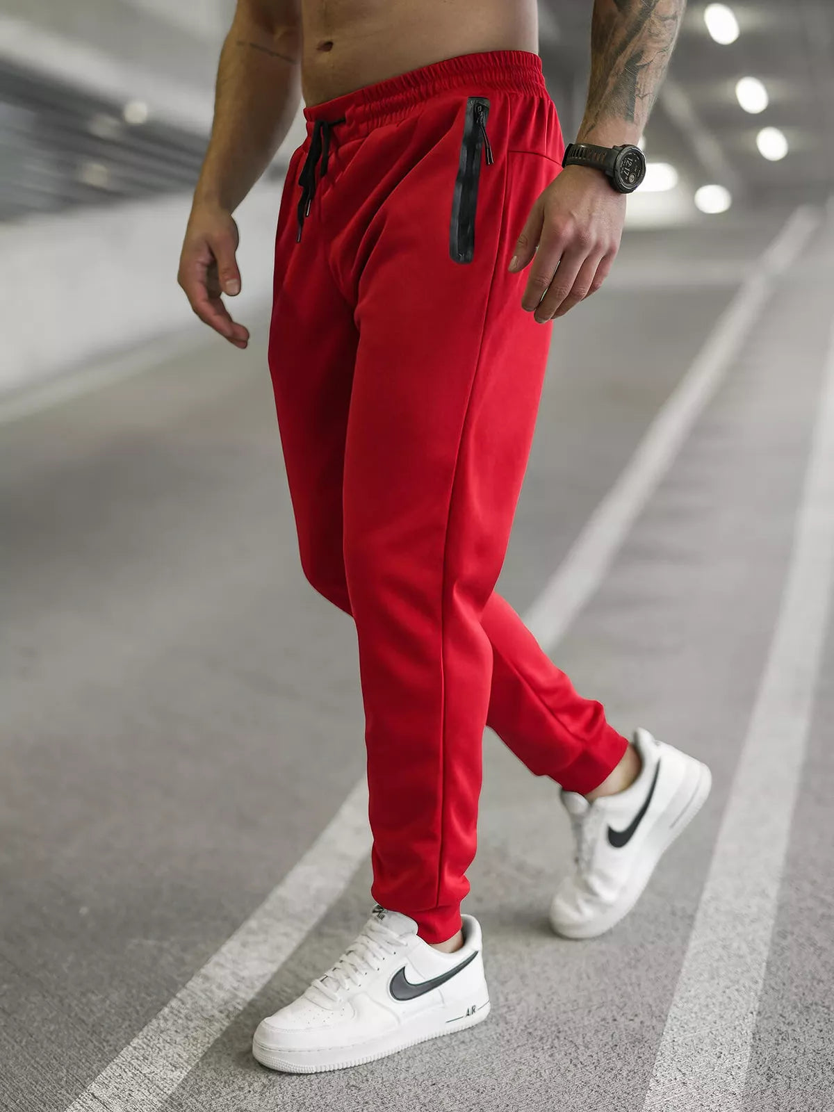 Men's red pants Run