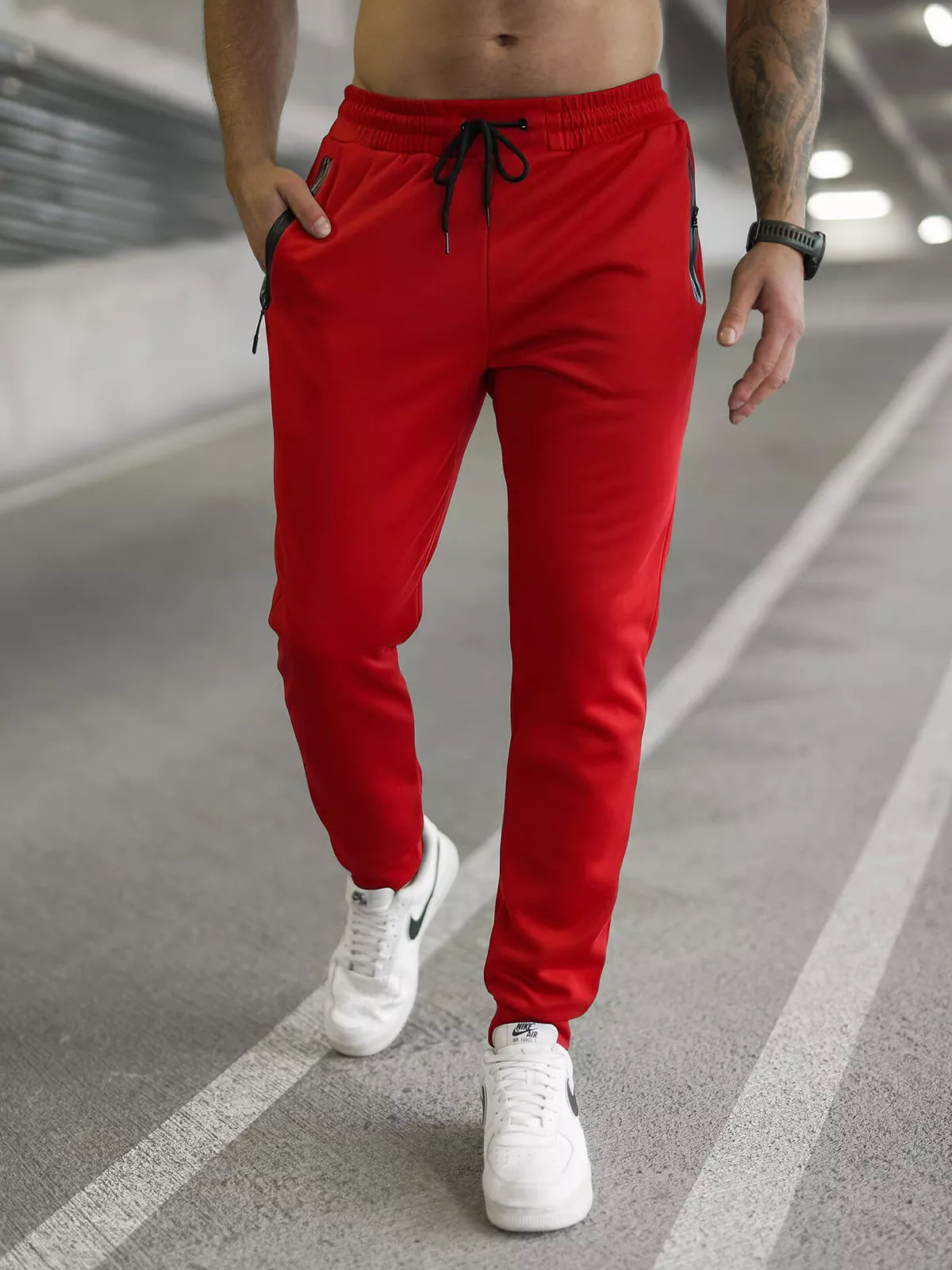 Men's red pants Run