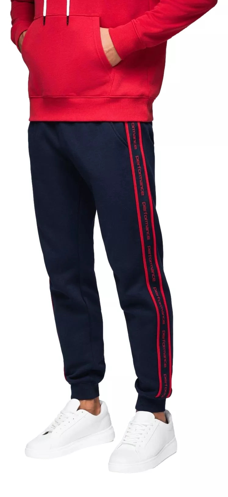 Men's dark blue casual pants Performance 