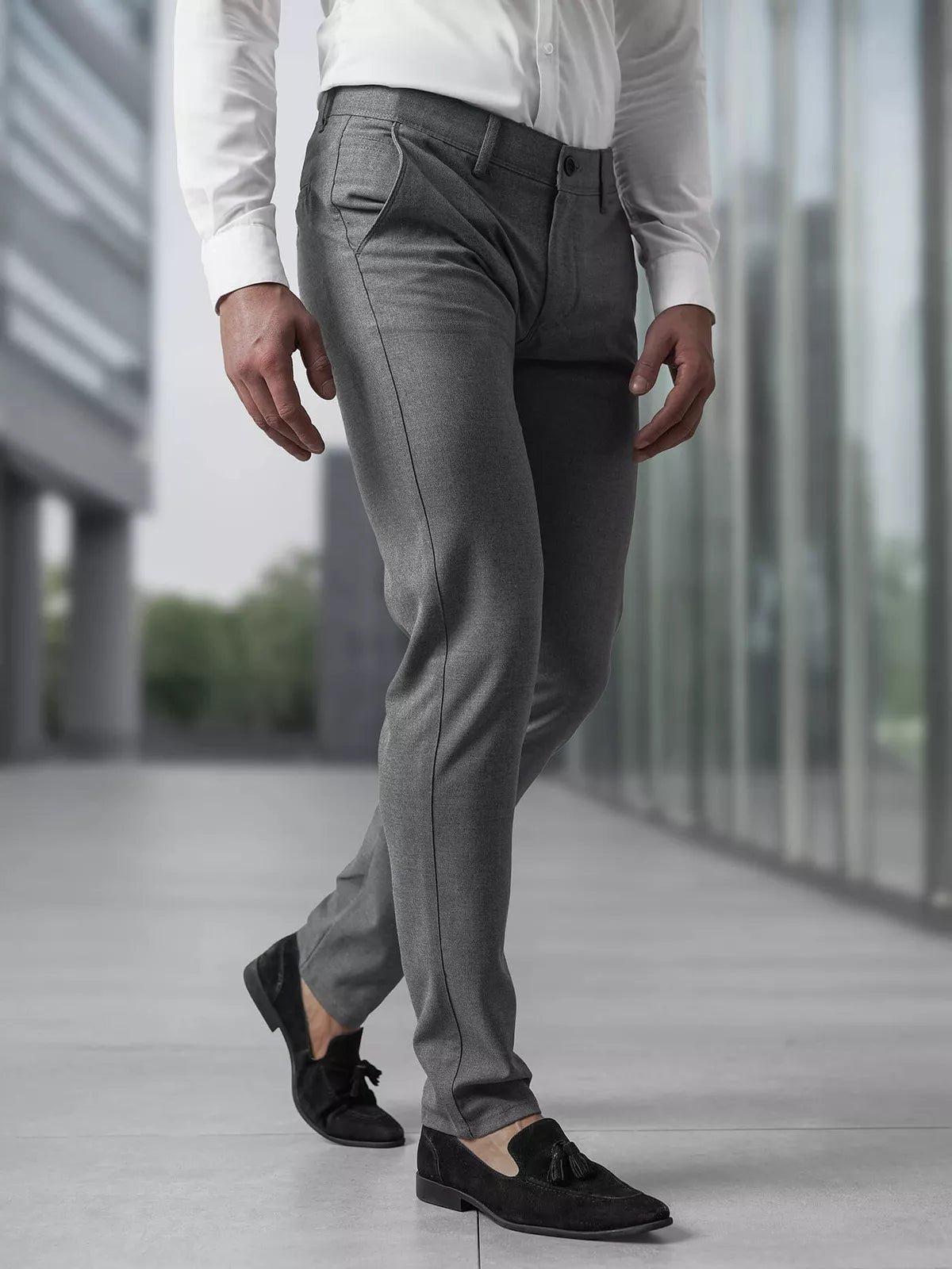 Men's dark gray chino pants Reno